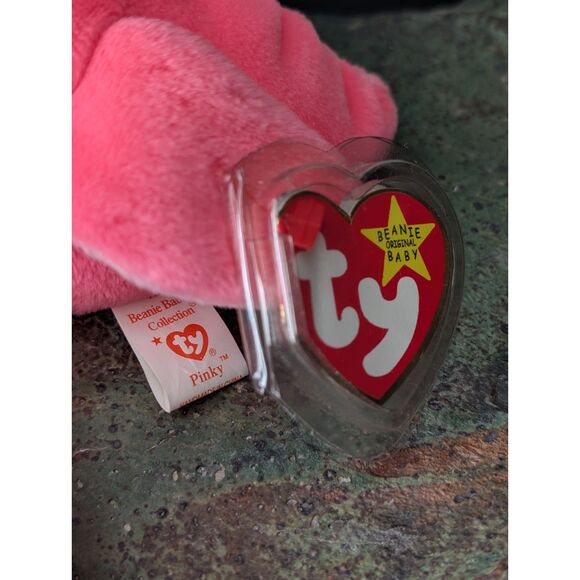Pinky the Flamingo – TY Beanie Baby – MWMT – 1995 – Retired - Picture 2 of 3